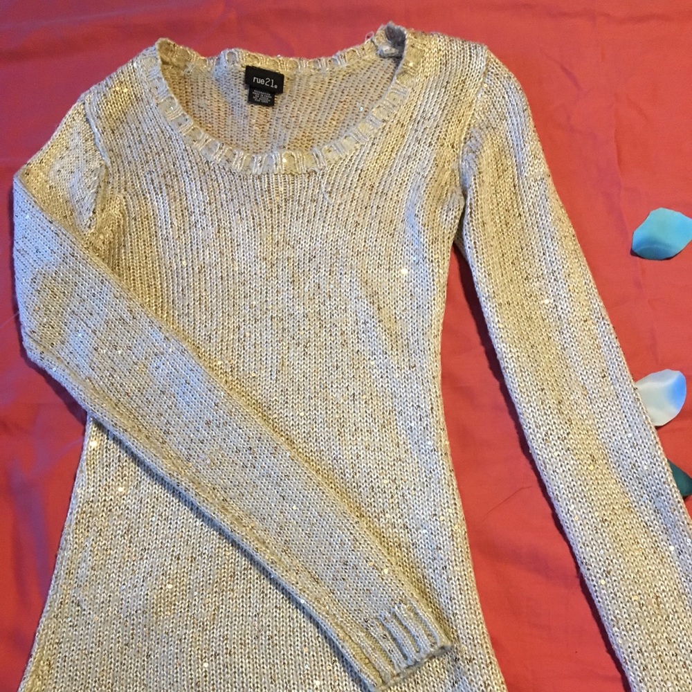 Sparkly Cream Sweater